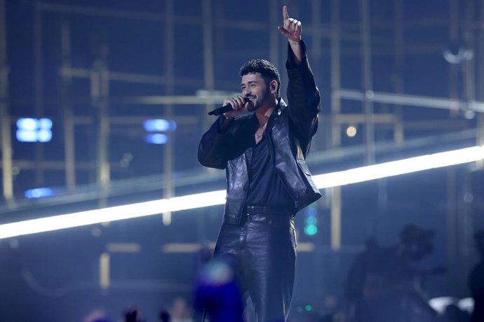 Archivo - 12 May 2026, Austria, Vienna: Noam Bettan from Israel performs the song 'Michelle' during the first semifinal of the 70th Eurovision Song Contest 2026 at the Wiener Stadthalle. A total of 35 acts are competing for the Eurovision Song Contest tro