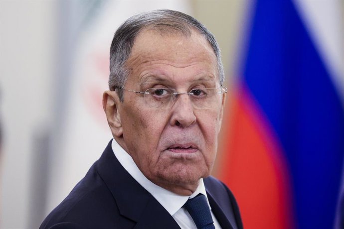 RUSSIA, MOSCOW - OCTOBER 27, 2026: Russia's Foreign Minister Sergei Lavrov attends a bilateral meeting between Vladimir Putin, President of Russia, and Masoud Pezeshkian, President of Iran, on the sidelines of the 8th Summit of the Gas Exporting Countries