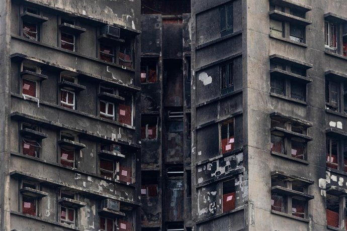 Archivo - Incendio en Tai Po, Hong Kong, en noviembre de 2025.