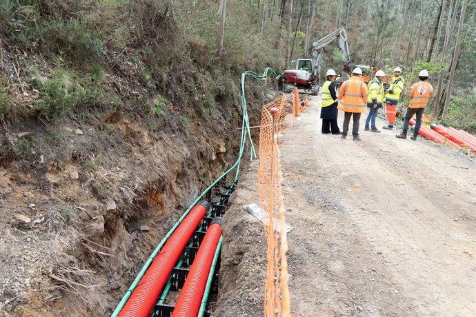 Archivo - Obras de la interconexión eléctrica por el Golfo de Bizkaia.