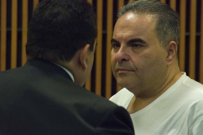 Archivo - El expresidente de El Salvador Elías Saca, durante el juicio en el que fue condenado en 2018 a diez años de cárcel por cargos de corrupción (archivo)