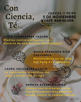 Cartel de la primera sesión de 'Con Ciencia, Té' 2026, que tendrá lugar el 5 de noviembre.