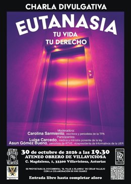 Villaviciosa (Asturias) acoge este viernes una charla divulgativa sobre la eutanasia con Luisa Carcedo y Asun Gómez Bueno