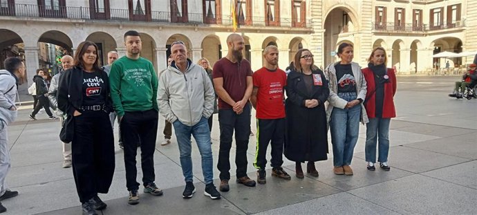 Representantes de las entidades que impulsan la huelga general del 11N