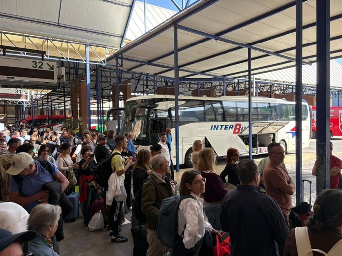 Estación de autobuses de Málaga el miércoles 28 de octubre de 2026.