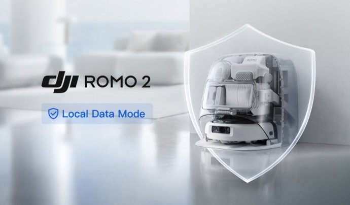 O modo de dados locais para os aspiradores ROMO 2 da DJI.