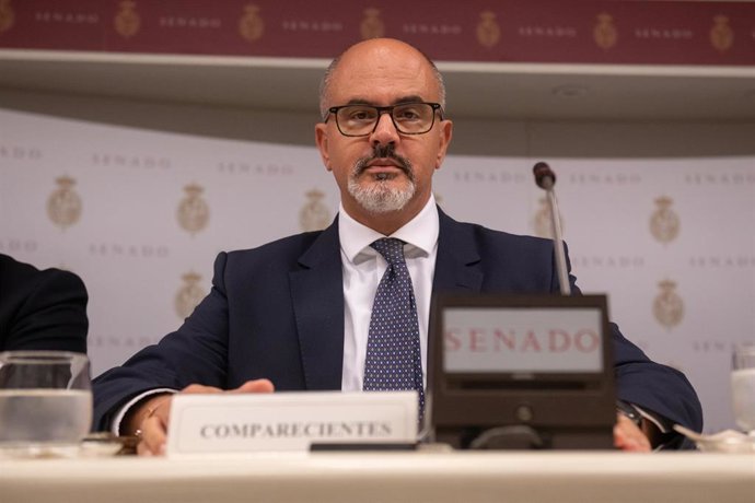 El consejero delegado de Iryo, Fabrizio Favara, en su comparecencia ante el Senado el pasado 5 de octubre.