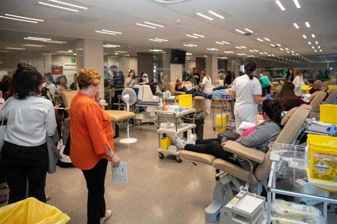 Donaciones de sangre en el Centro de Especialidades, Diagnóstico y Tratamiento (CEDT) de Toledo.