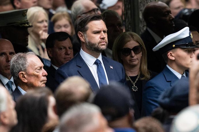 Archivo - El vicepresidente de EEUU, JD Vance, durante los actos por el aniversario del 11-S.