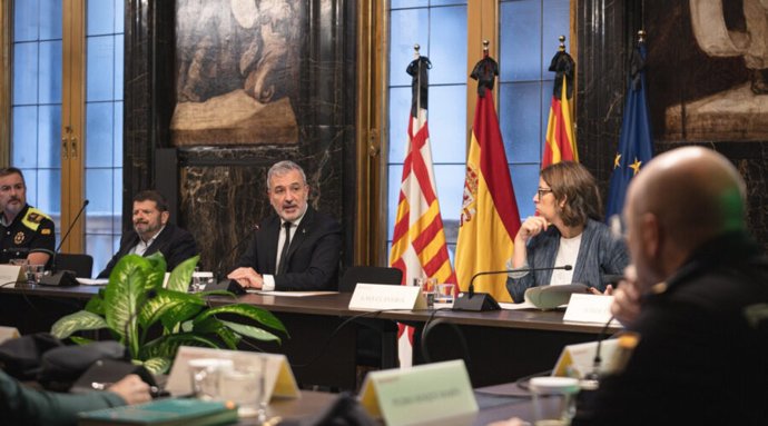 Collboni y Parlon en la Junta Local de Seguridad de este jueves