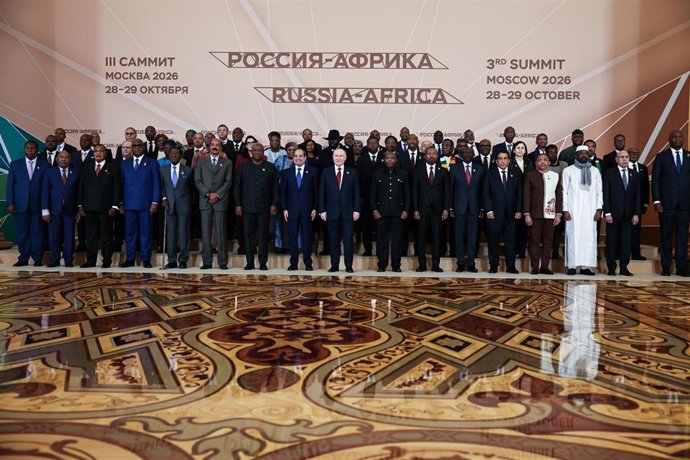 Foto de presentación de la III Cumbre Rusia-Africa en Moscú (Rusia)