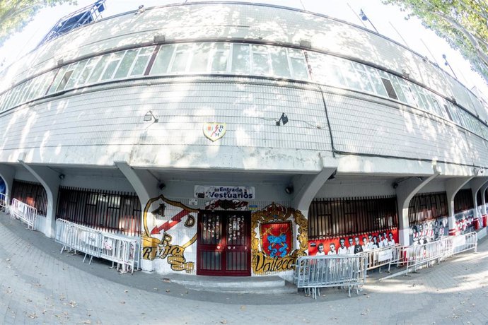 Archivo - Fachada del Estadio de Vallecas, a 29 de julio de 2026, en Madrid (España).