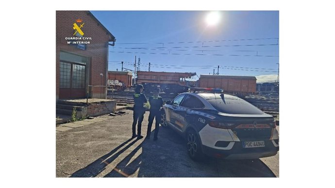 Imagen facilitada por la Guardia Civil de la estación de Venta de Baños