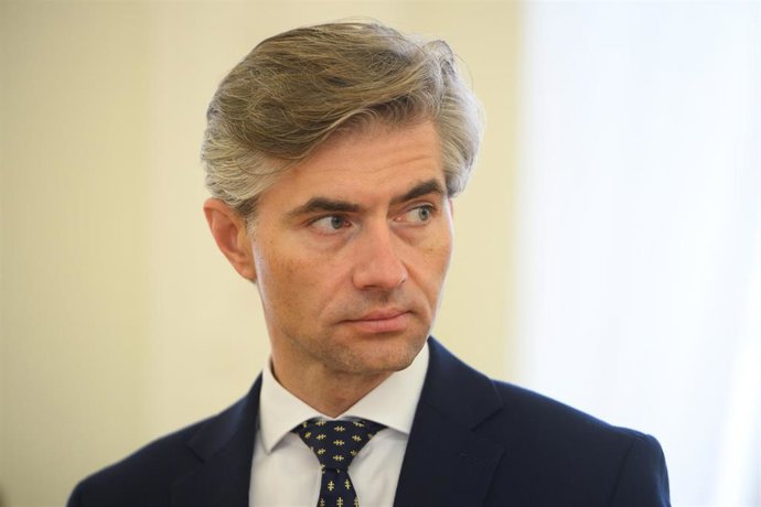 Archivo - El ministro de Exteriores lituano, Kestutis Budrys, durante un acto político.