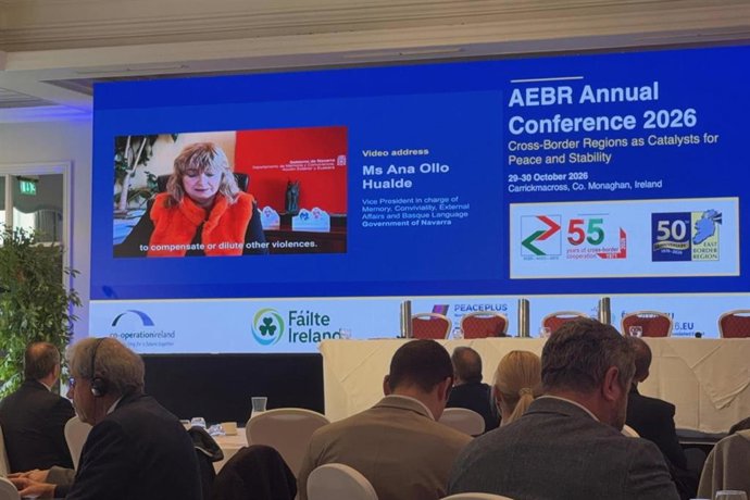Imagen de la intervención online de la vicepresidenta Ana Ollo en la Asamblea de ARFE.