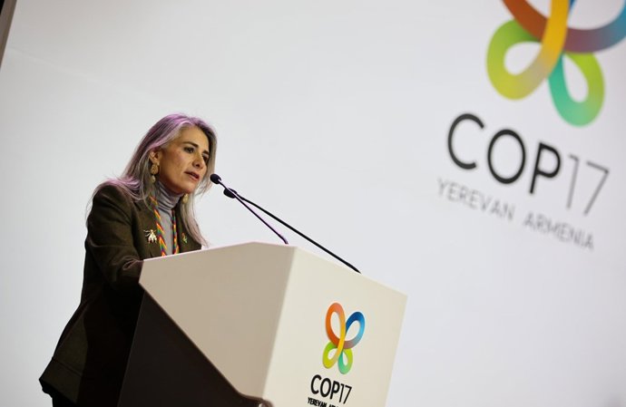 La gerenta de Acción Climática y Biodiversidad Positiva del Banco de Desarrollo de América Latina y el Caribe (CAF), Lina Mondragón.