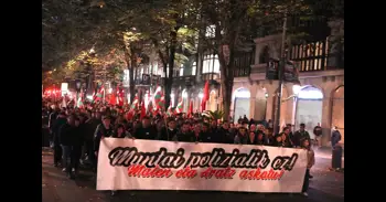 Cientos de personas marchan en Bilbao para exigir la libertad de Aratz y Malen, acusados de terrorismo