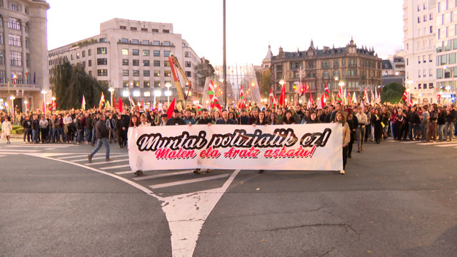 Marcha en Bilbao para exigir la libertad de Aratz y Malen, acusados de terrorism