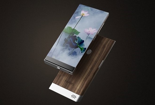 Nubia concepto smartphone con pantalla táctil sin bordes 