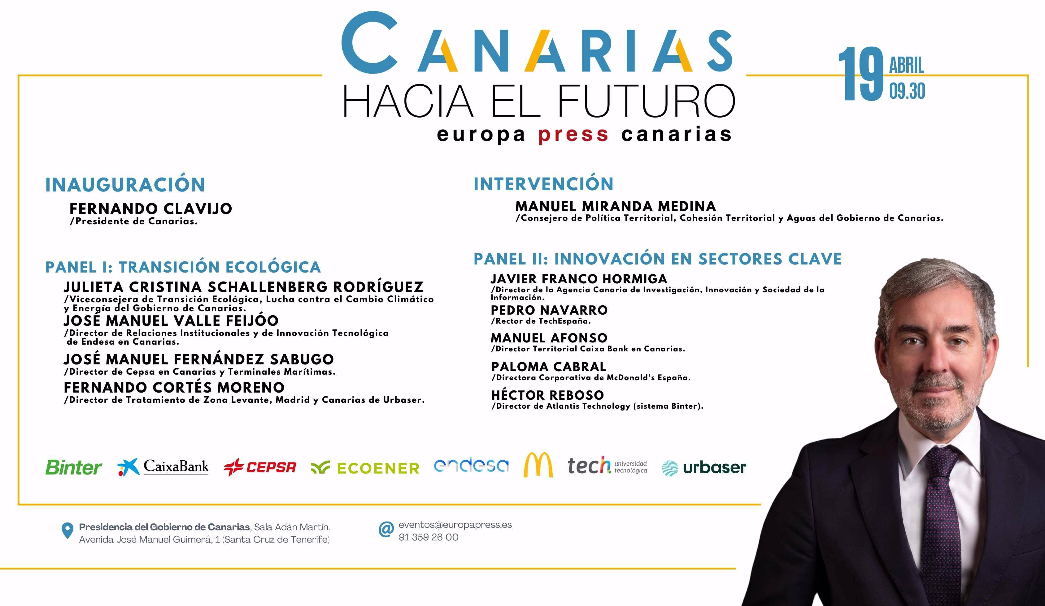 Cartel evento Canarias hacia el futuro