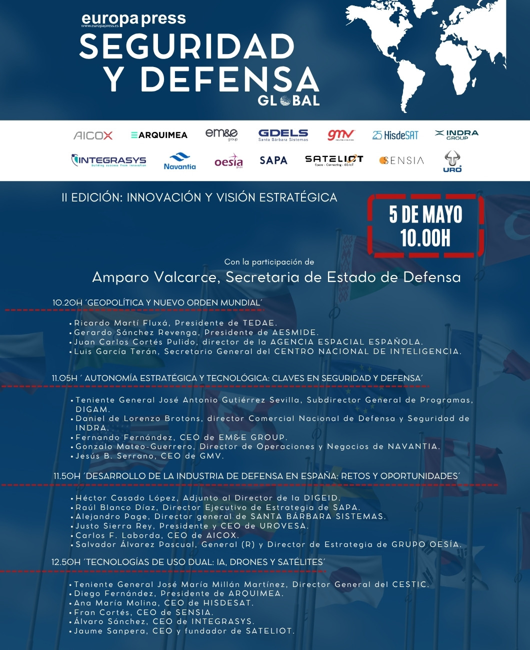 Cartel evento Jornada Seguridad y Defensa Global