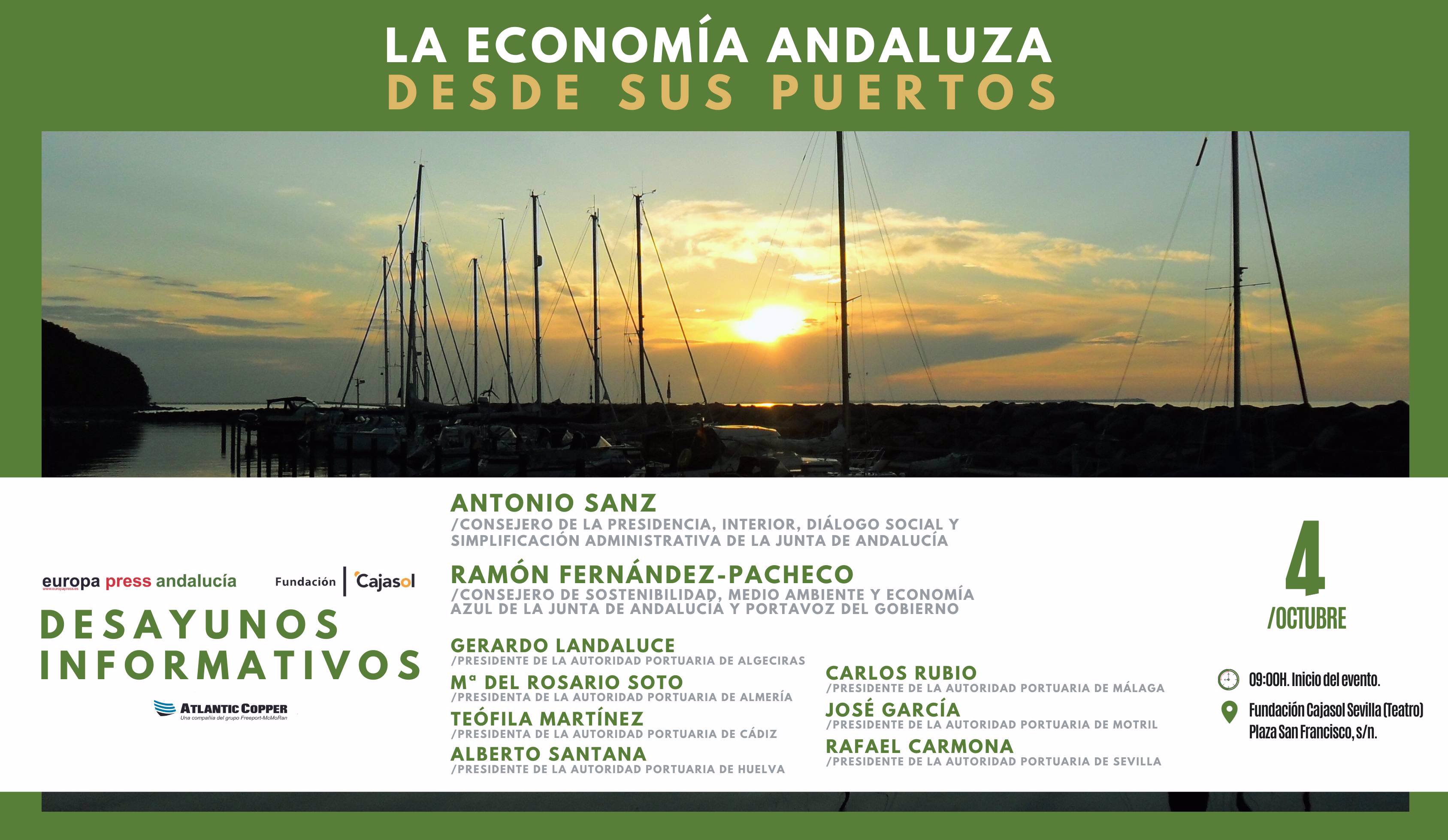 Cartel La economía andaluza desde sus puertos