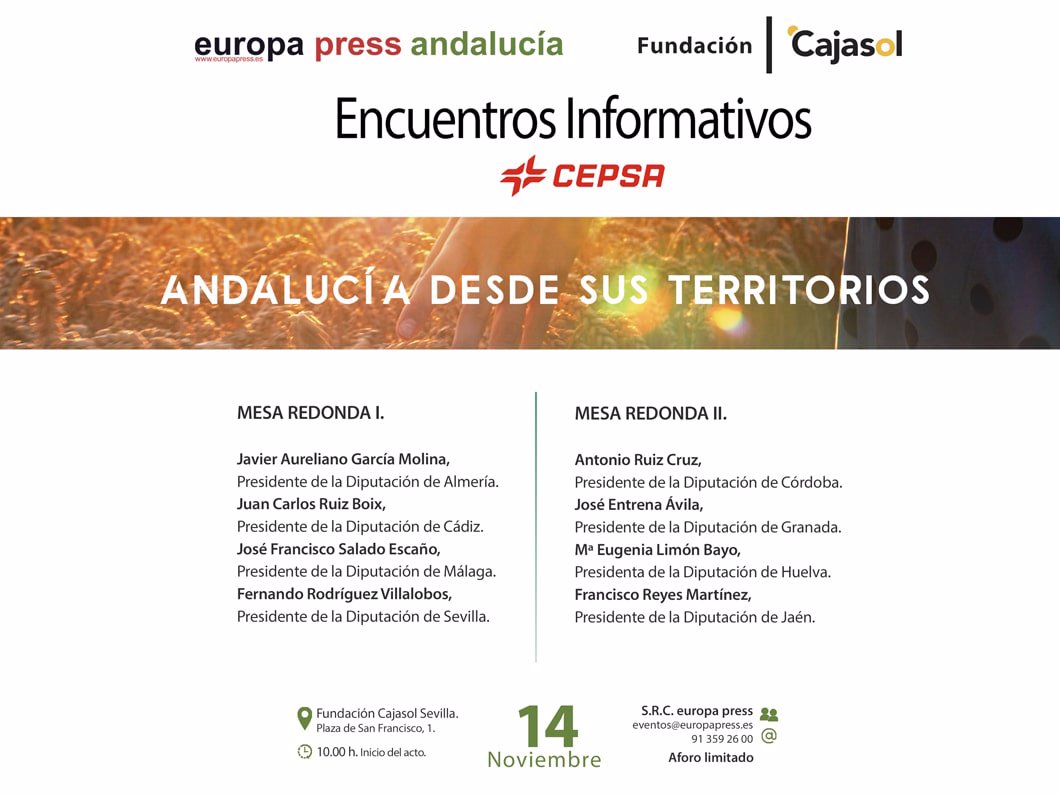 Cartel evento Andaluc&#237;a desde sus territorios