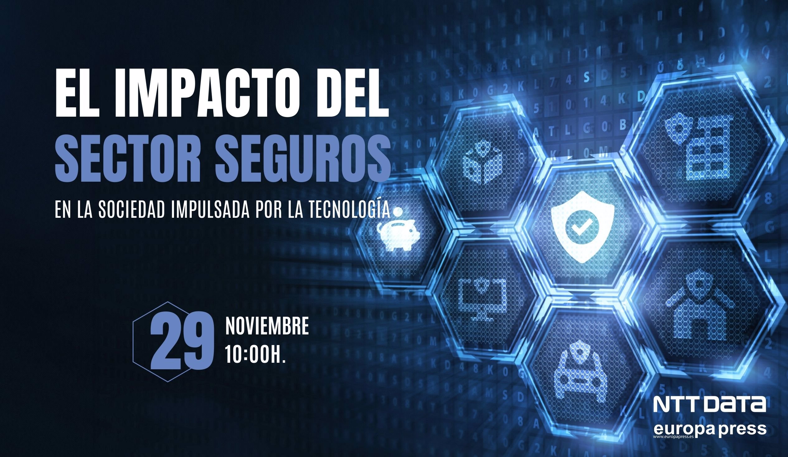 Cartel evento El impacto del sector seguros en la sociedad impulsada por la tecnolog&#237;a