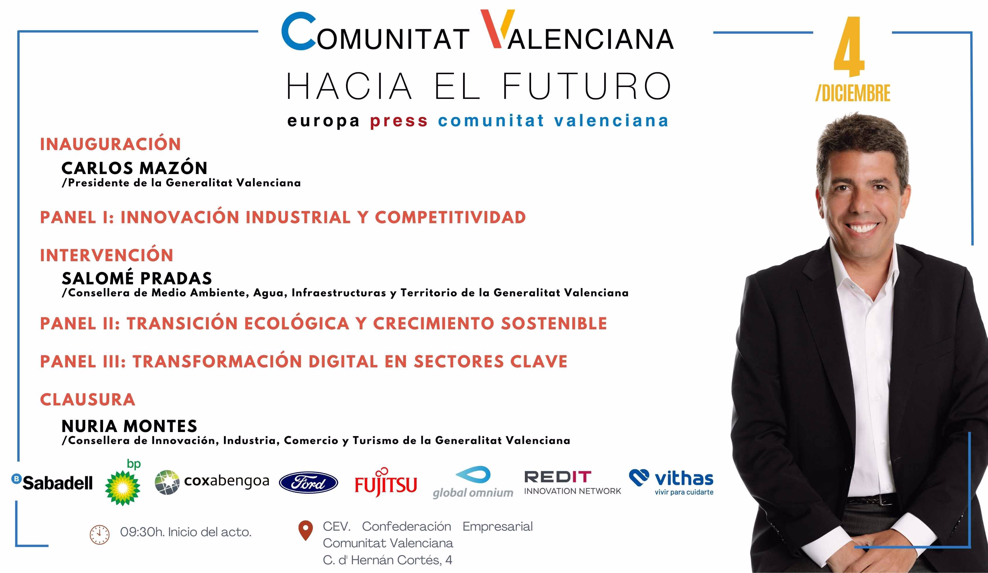 Cartel evento Comunitat Valenciana hacia el futuro