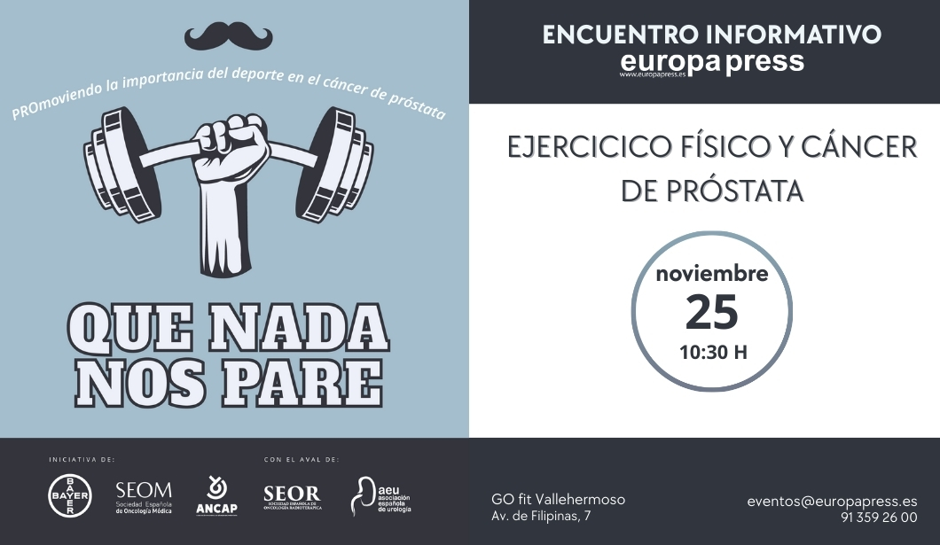 Cartel evento Ejercicio F&#237;sico y C&#225;ncer de Pr&#243;stata