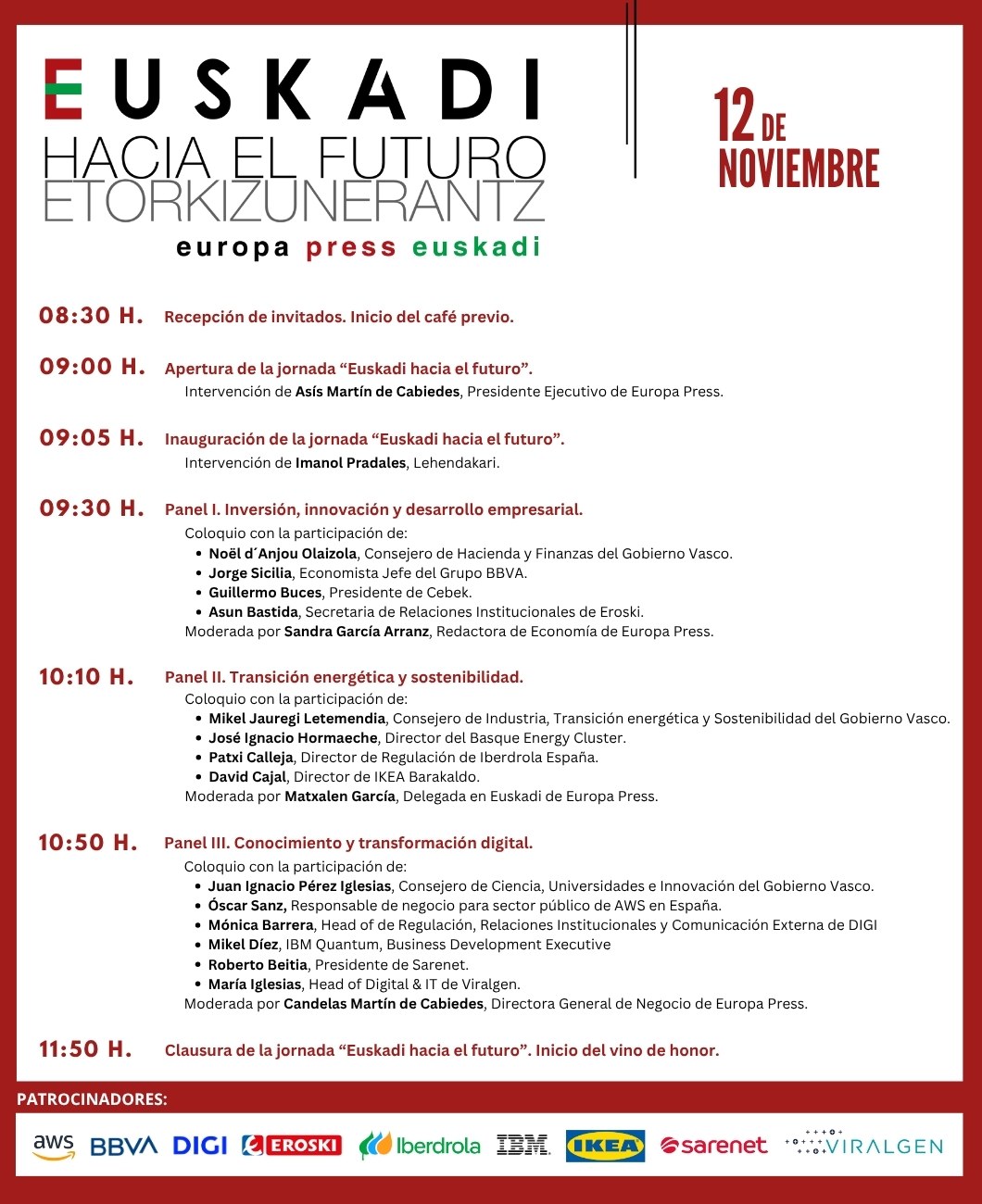 Cartel evento Euskadi hacia el futuro