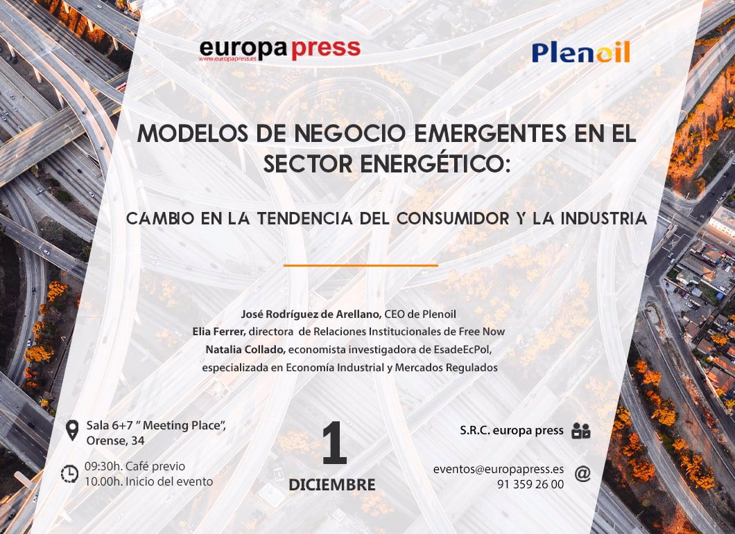 Cartel evento Encuentro Informativo - &quot;Modelos de negocio emergentes en el sector energ&#233;tico&quot;