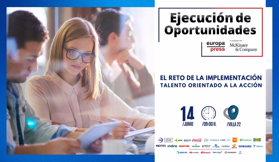 Cartel evento EL RETO DE LA IMPLEMENTACI&#211;N. TALENTO ORIENTADO A LA ACCI&#211;N