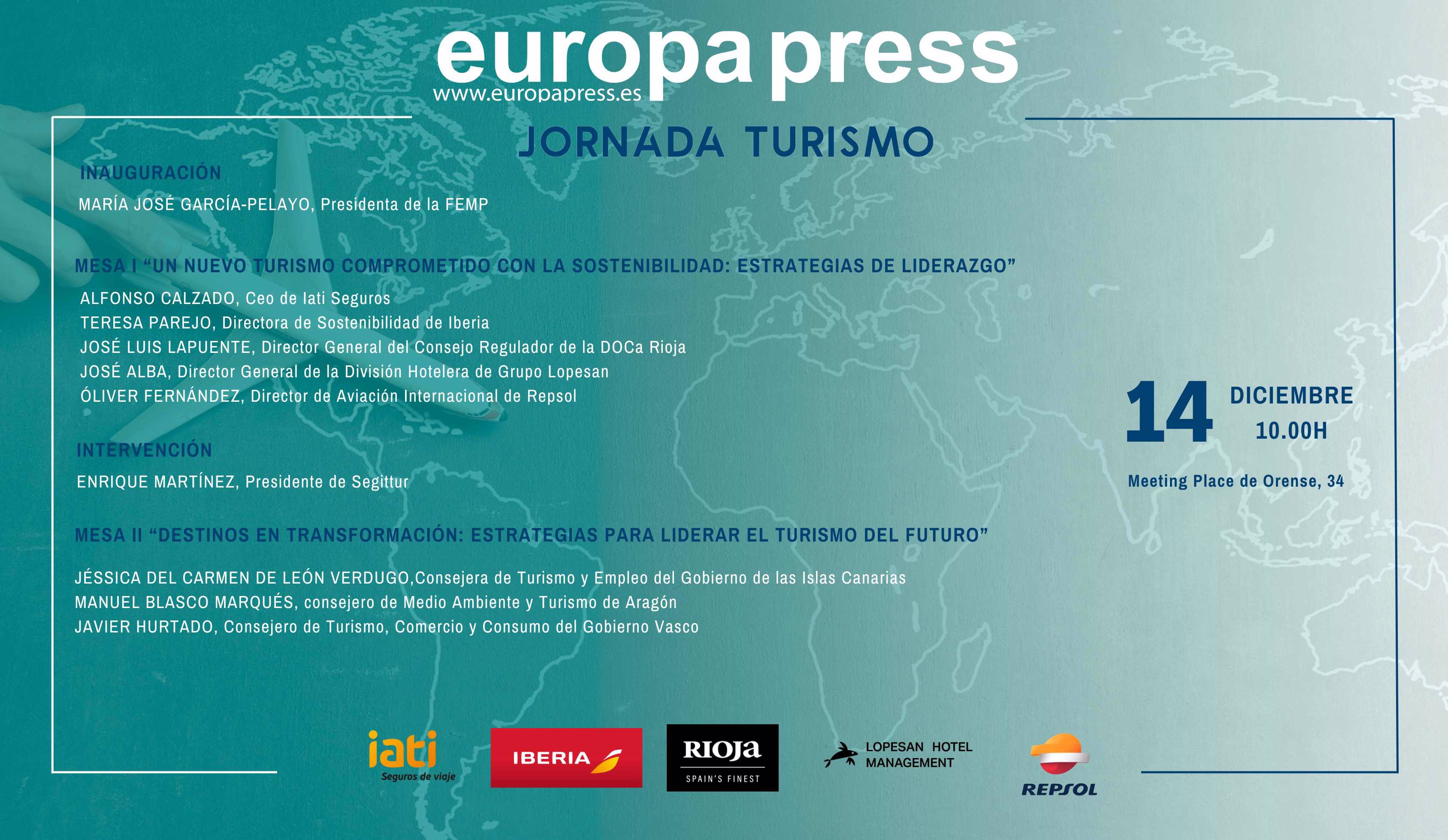 JORNADA DE TURISMO "RETOS Y OPORTUNIDADES DEL TURISMO", 14.12.23