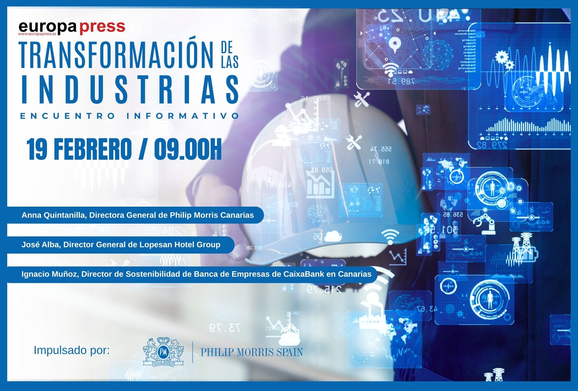 Cartel evento Transformación de las Industrias