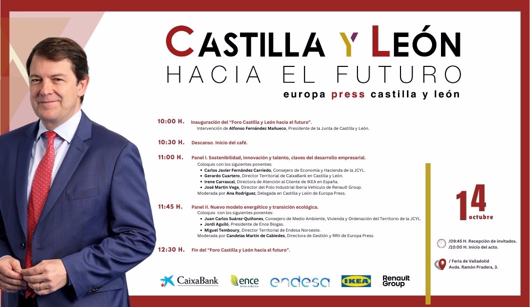 Cartel evento Castilla y Le&#243;n hacia el futuro