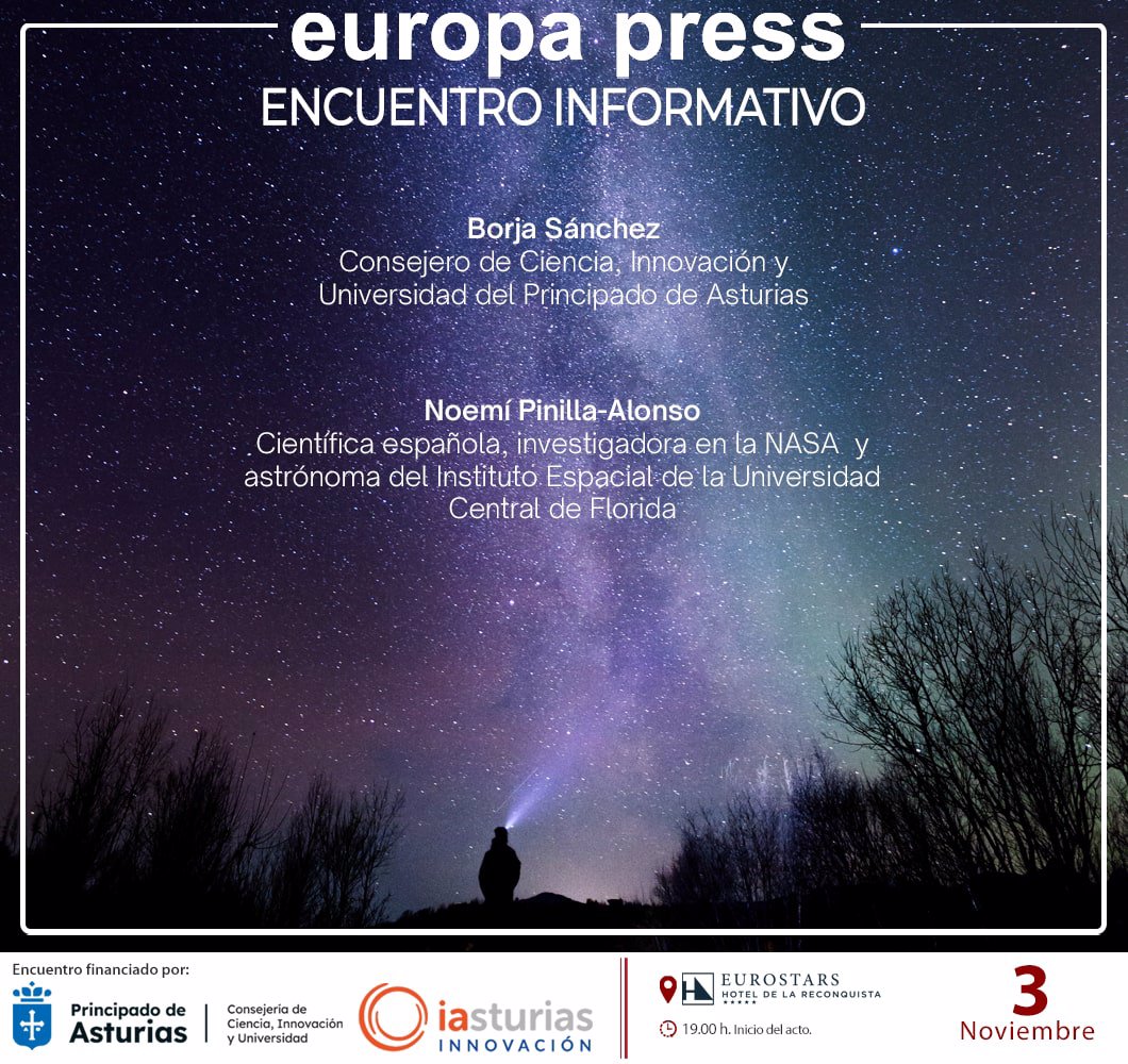 Cartel evento Encuentro Informativo con motivo de la Semana de la Ciencia - Asturias