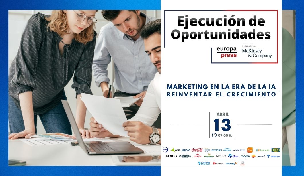 Cartel evento Ejecución de Oportunidades `Marketing en la era de la IA, reinventar el crecimiento´