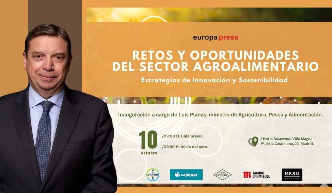 Cartel evento JORNADA AGROALIMENTARIA &quot;RETOS Y OPORTUNIDADES DEL SECTOR AGROALIMENTARIO&quot;