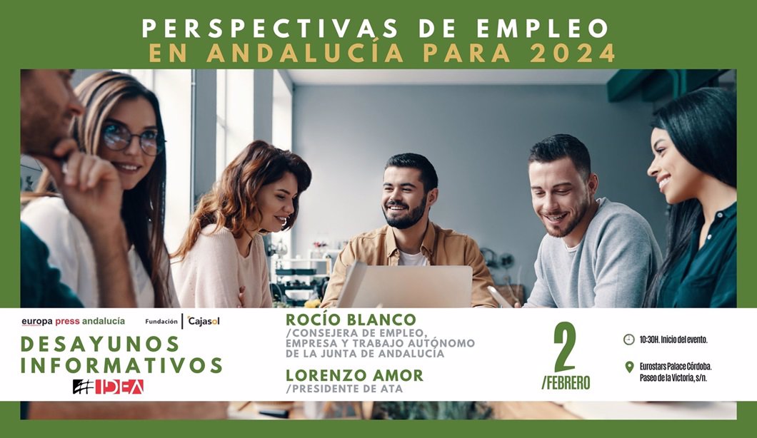 Cartel evento Perspectivas de empleo en Andaluc&#237;a para 2024