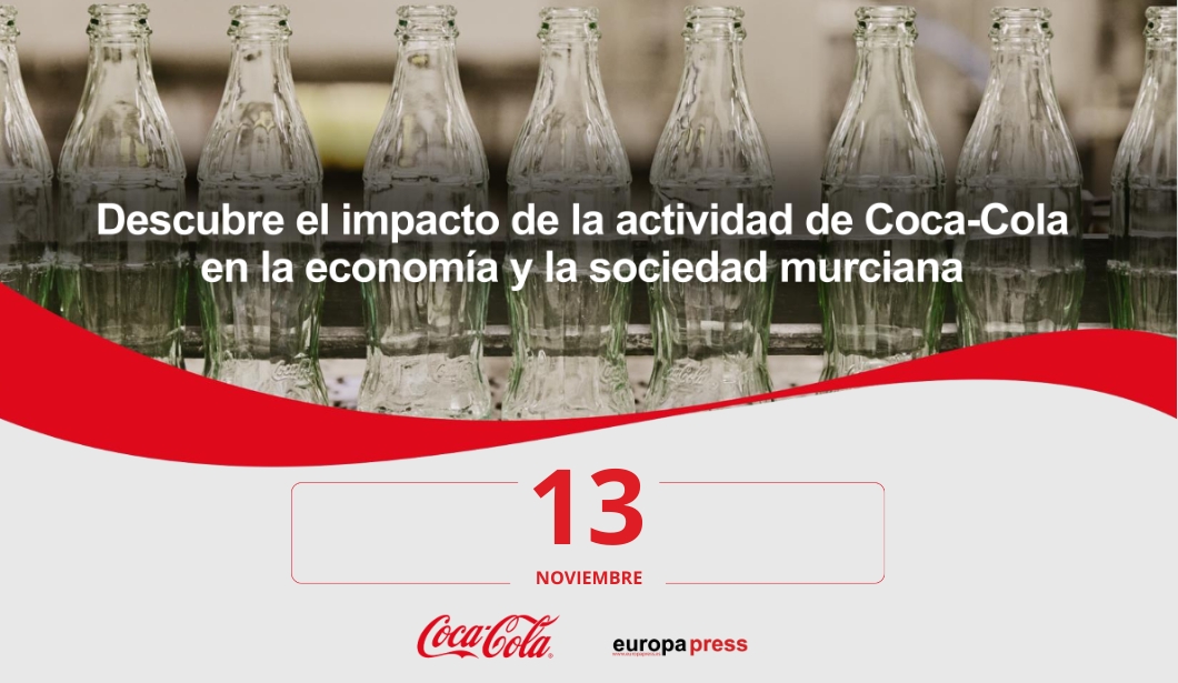 Cartel evento PRESENTACI&#211;N ESTUDIO DE IMPACTO SOCIOECON&#211;MICO EN MURCIA COCA-COLA