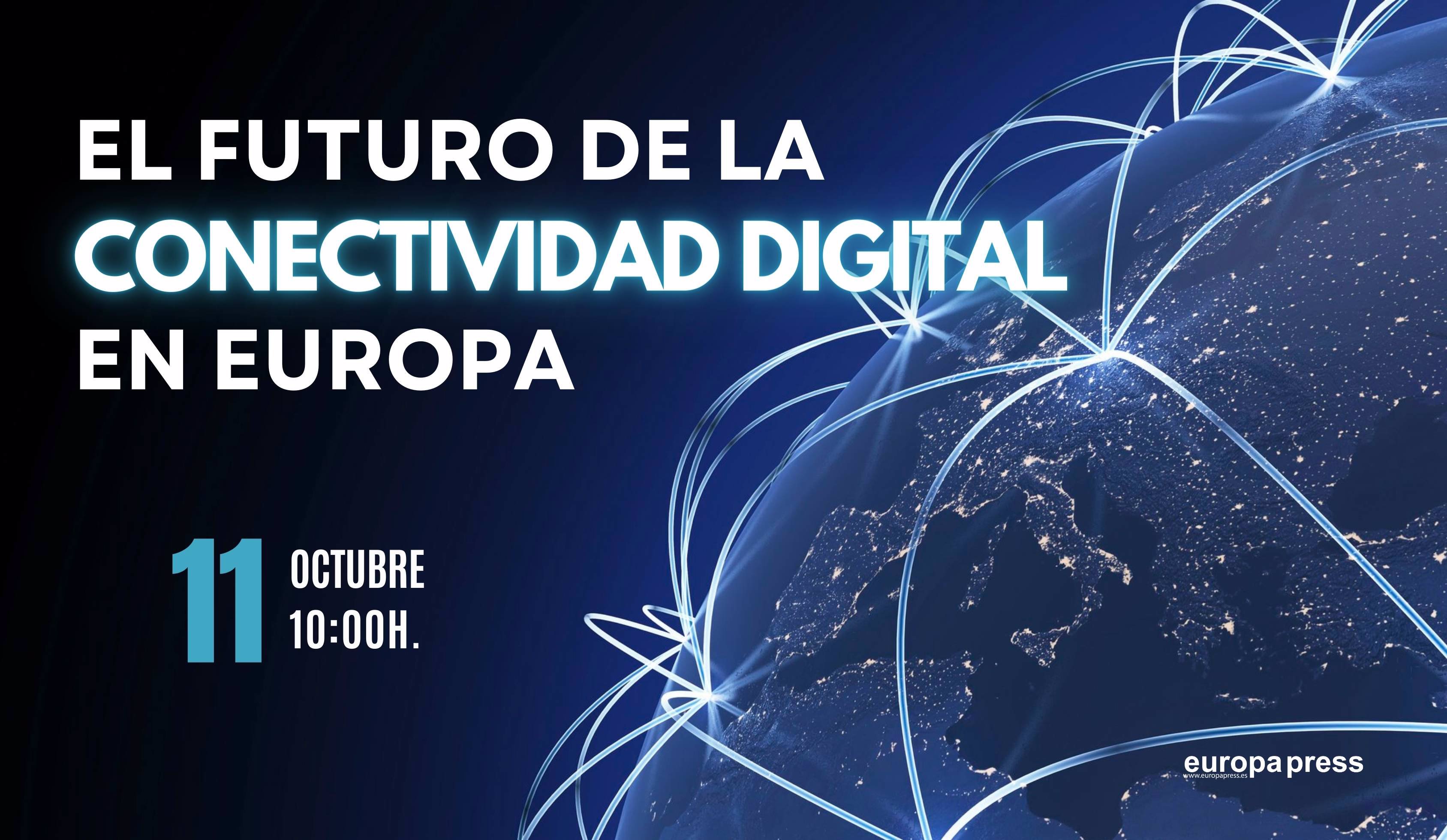Cartel evento El futuro de la conectividad digital en Europa