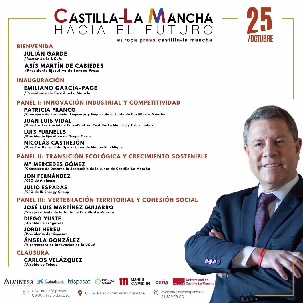 Cartel evento Castilla-La Mancha hacia el futuro